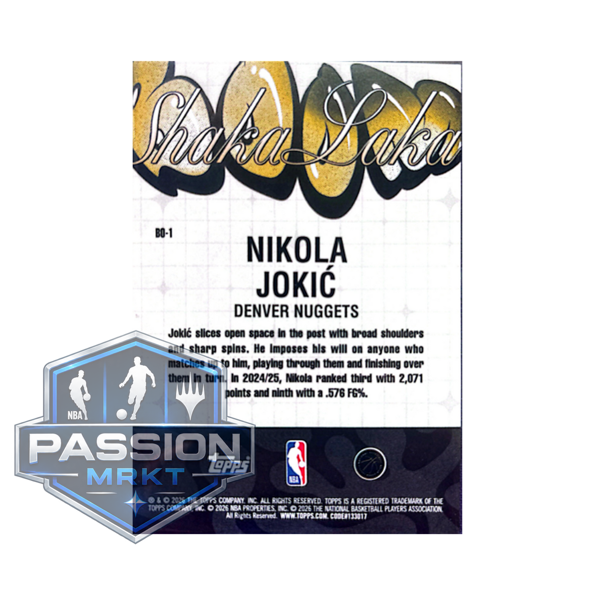 NIKOLA JOKIC (SHAKA LAKA) - NBA HOOPS