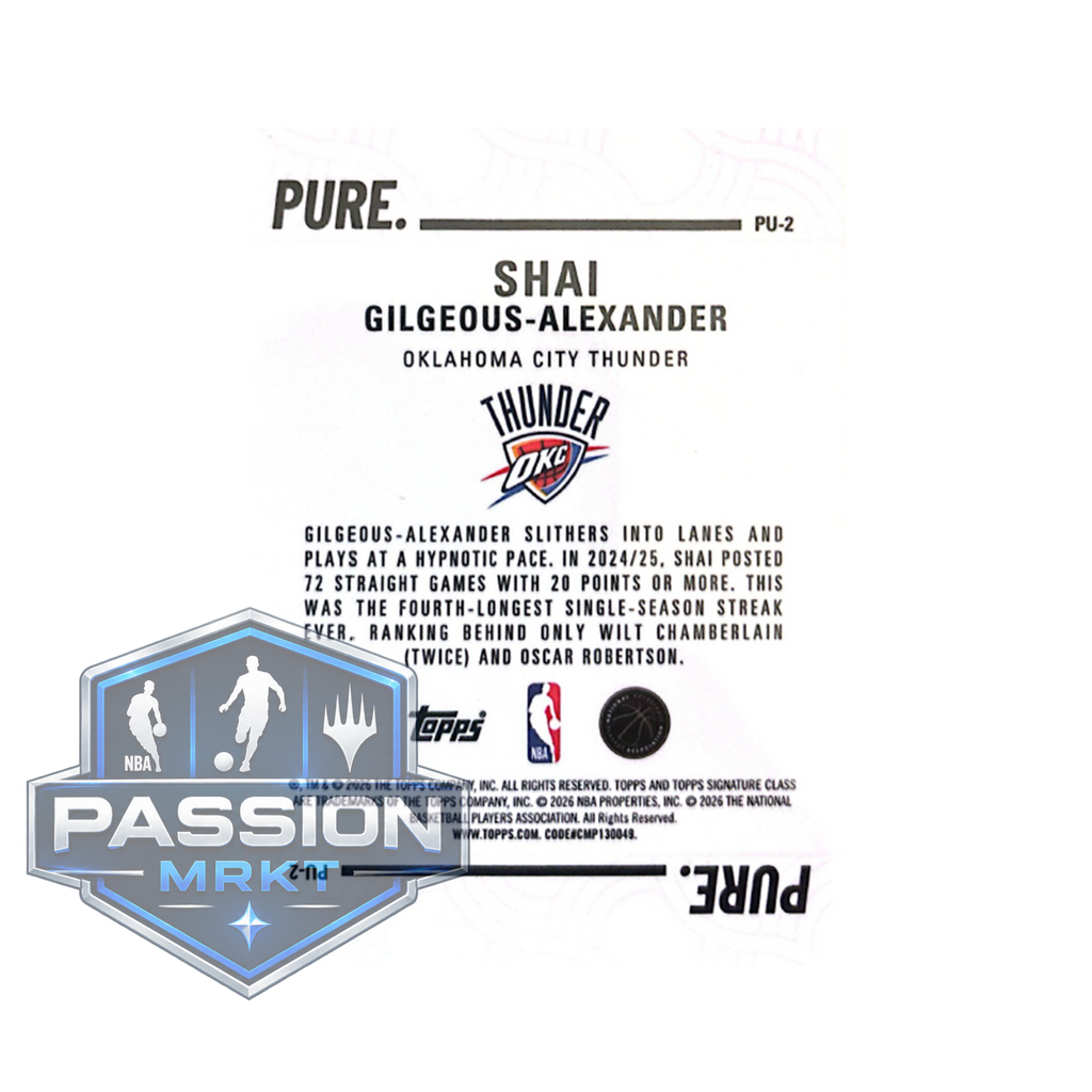 SHAI GILGEOUS - ALEXANDER (PURE) - SIGNATURE