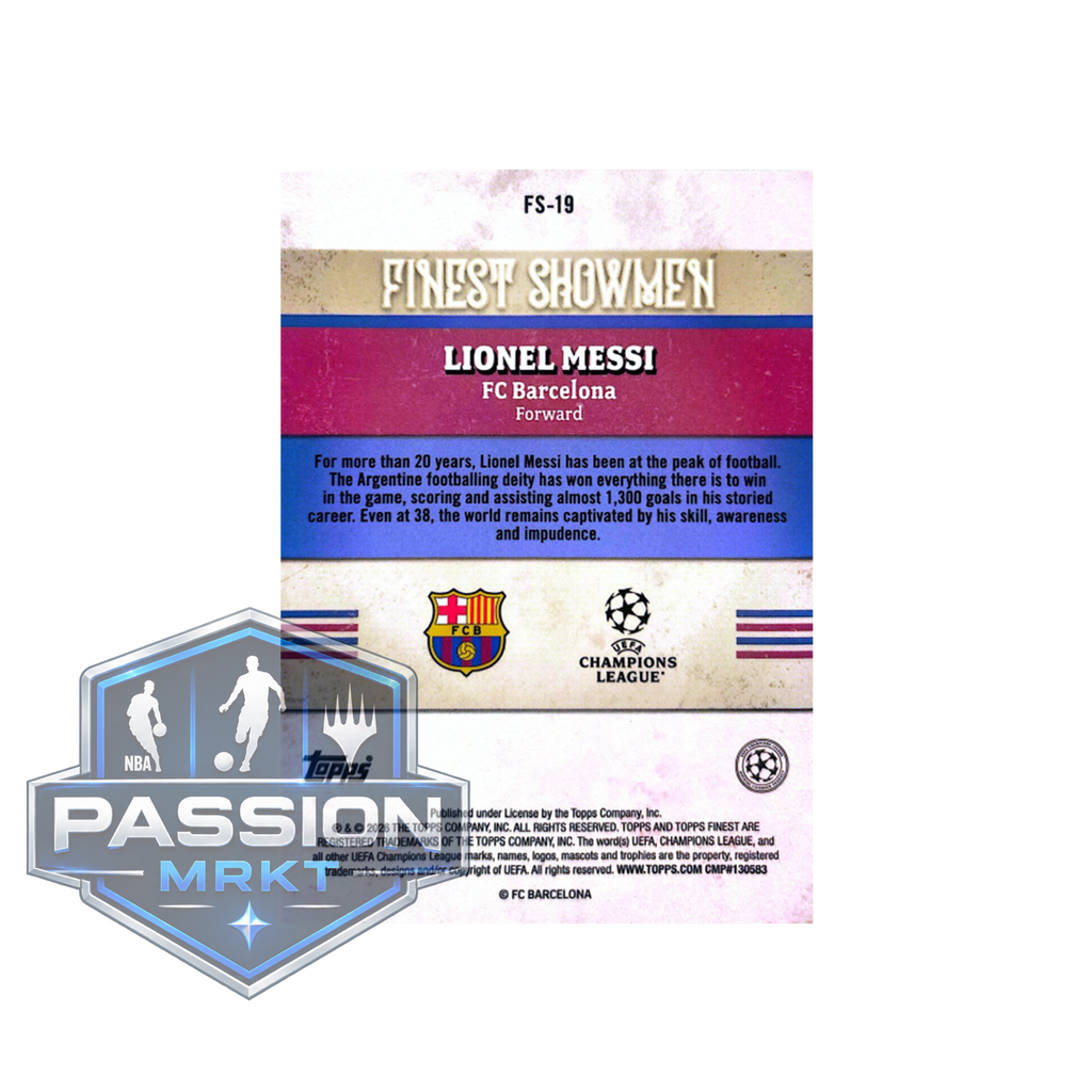 MESSI (FINEST SHOWMEN) - TOPPS FINEST
